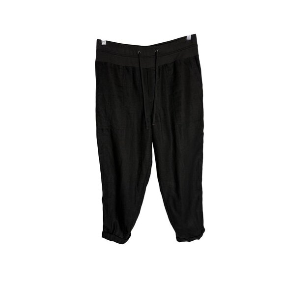 NWOT James Perse Black Linen Utility Drape Pants-sz 2 (medium) - Picture 3 of 10